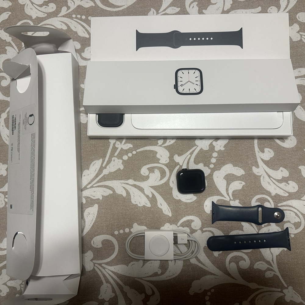Apple Watch with Midnight Blue Band
